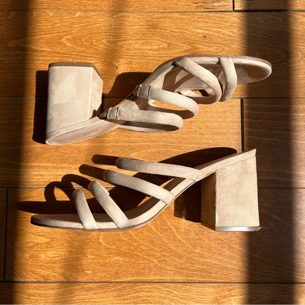 Strappy Suede Sandals - Picture 3 of 6